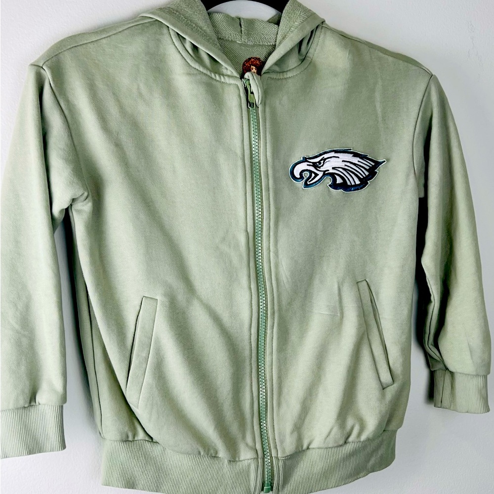 "One-of-a-Kind Vintage Upcycled Eagles Zip Up Sweatshirt”